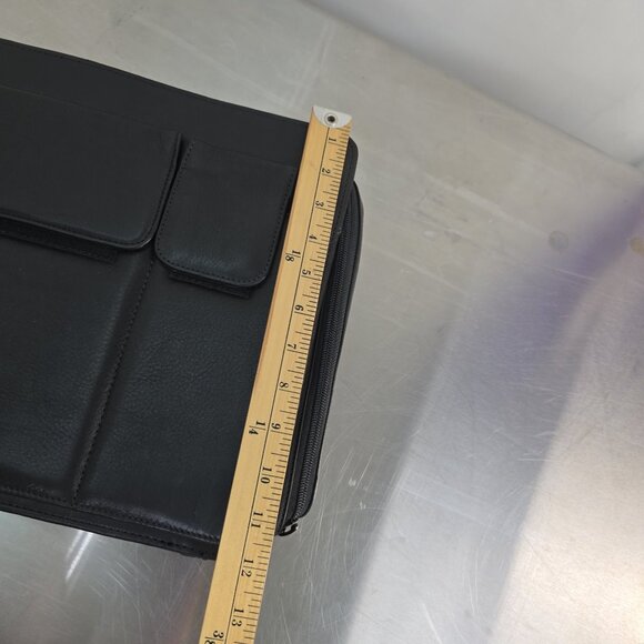 Custom Leather zip-close Portfolio, NEW (Deadstock) - Picture 2 of 11